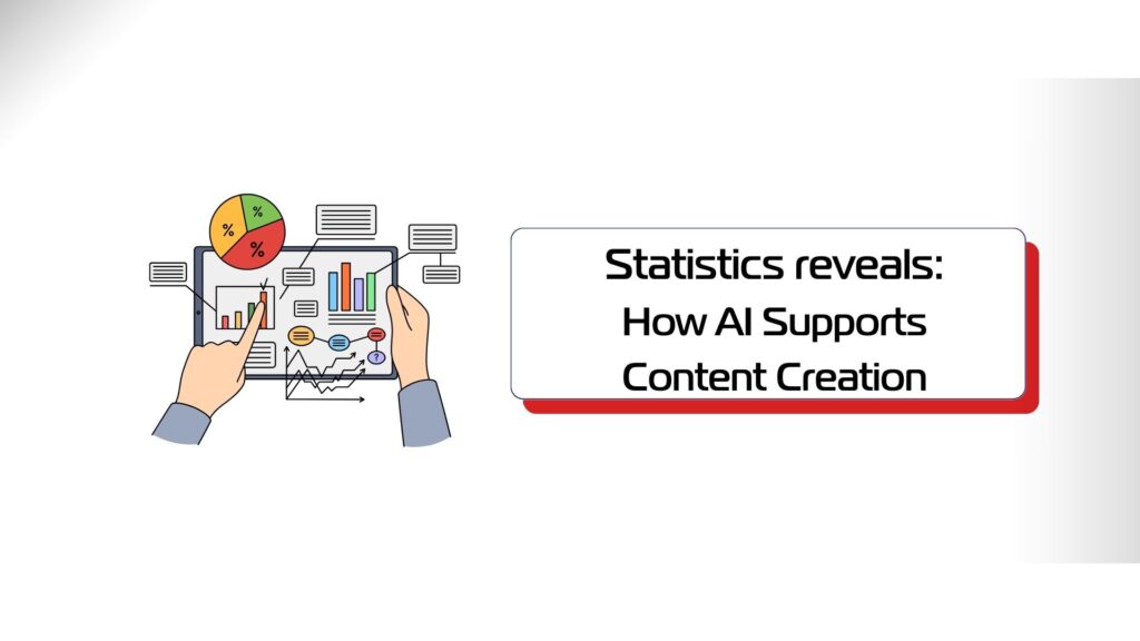 iPad showing statistical imagery Statistics Reveals How AI Supports Content Creation